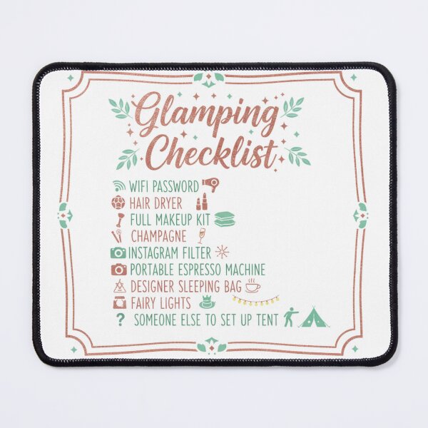 Item preview, Glamping Checklist designed and sold by BeastandBanshiLLC.