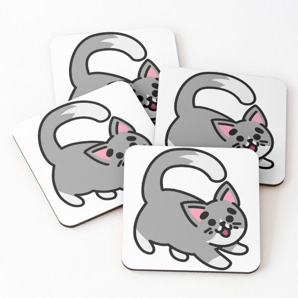 Item preview, Happy Cat_Gray designed and sold by CalmSketch Art.