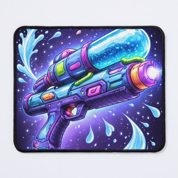 Item preview, Neon Water Blaster – Futuristic Gaming Water Gun Poster designed and sold by ApGraphicDesigns.