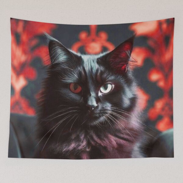 Item preview, Vampiric Aesthetic Black Cat designed and sold by MakarenaCreate.