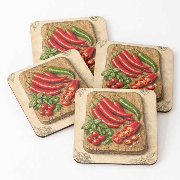 Item preview, Vintage Chili Peppers Botanical Illustration - Antique Kitchen Garden Art designed and sold by Darlin8888.