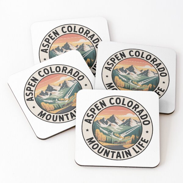 Item preview, Aspen Colorado Mountain Life Sticker – Vintage Rocky Mountains Travel Design designed and sold by pod24.