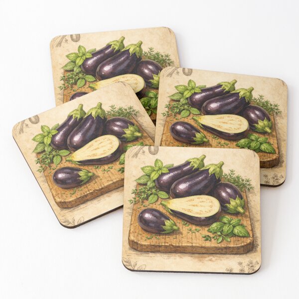 Item preview, Vintage Eggplant Botanical Illustration - Antique Kitchen Garden Art designed and sold by Darlin8888.