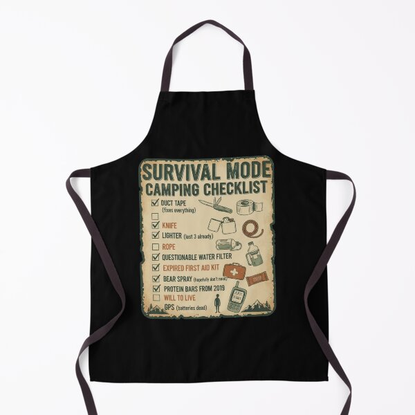 Item preview, Survival Mode Camping Checklist designed and sold by BeastandBanshiLLC.