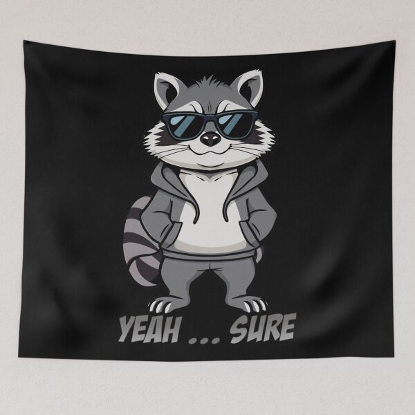 Item preview, Colección de memes divertidos de mapaches – Memes sarcásticos de mapaches – Sí... claro, mapache sarcástico designed and sold by MiraLumeStudio.