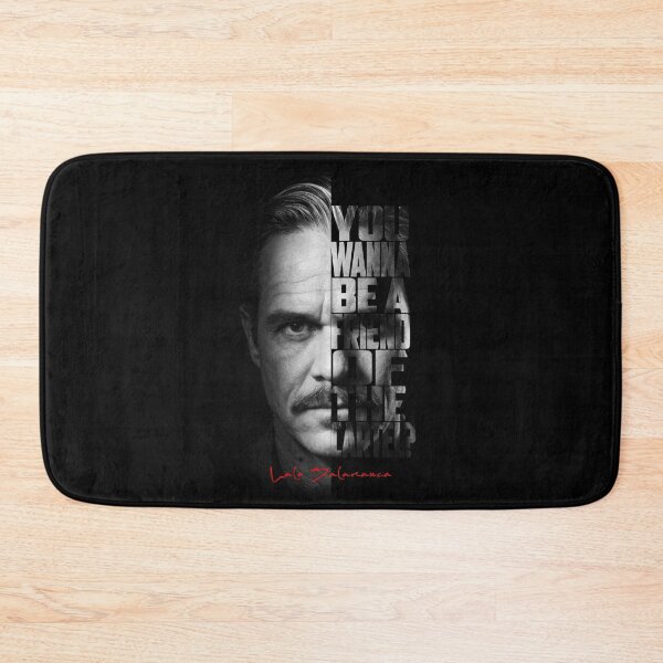 Item preview, Lalo Salamanca Black and White Typography Portrait – Split Face Villain Poster designed and sold by Enea Kelo.
