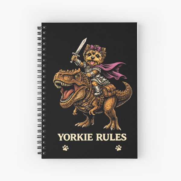 Item preview, Yorkie Rules – Funny Yorkshire Terrier Riding T-Rex Dinosaur, Cute Yorkie Meme Dog Lover Gift designed and sold by VibeOffline Studio.