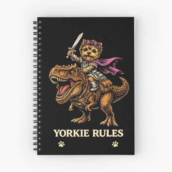 Item preview, Yorkie Rules – Funny Yorkshire Terrier Riding T-Rex Dinosaur, Cute Yorkie Meme Dog Lover Gift designed and sold by VibeOffline Studio.