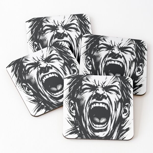 Item preview, A dramatic human expression illustrated in grunge and halftone style. This emotional art makes a bold statement and can work as both poster art1 designed and sold by Dejbar.