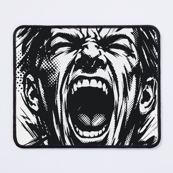 Item preview, A dramatic human expression illustrated in grunge and halftone style. This emotional art makes a bold statement and can work as both poster art1 designed and sold by Dejbar.