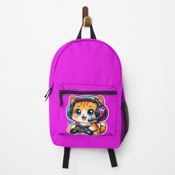 Item preview, Cute Gamer Cat with Headset – Kawaii Gaming Kitten Controller Sticker designed and sold by irfanshikh.