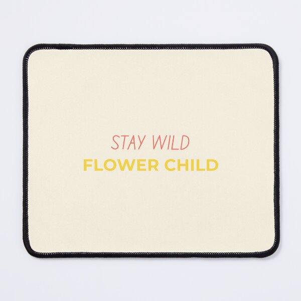 Item preview, Stay Wild Flower Child – Minimal Nature Typography designed and sold by J-Nature-Vibes.