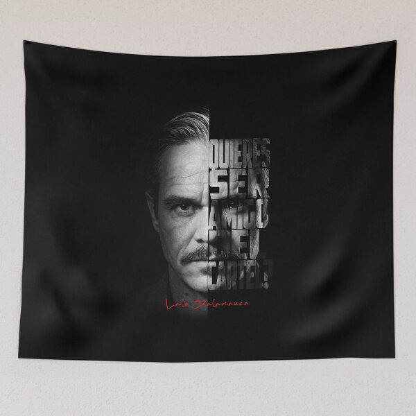 Item preview, Lalo Salamanca Black and White Typography Portrait - Spanish Version designed and sold by Enea Kelo.