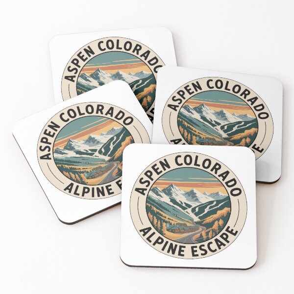 Item preview, Aspen Colorado Alpine Escape Sticker – Vintage Rocky Mountains Ski Resort Design designed and sold by pod24.
