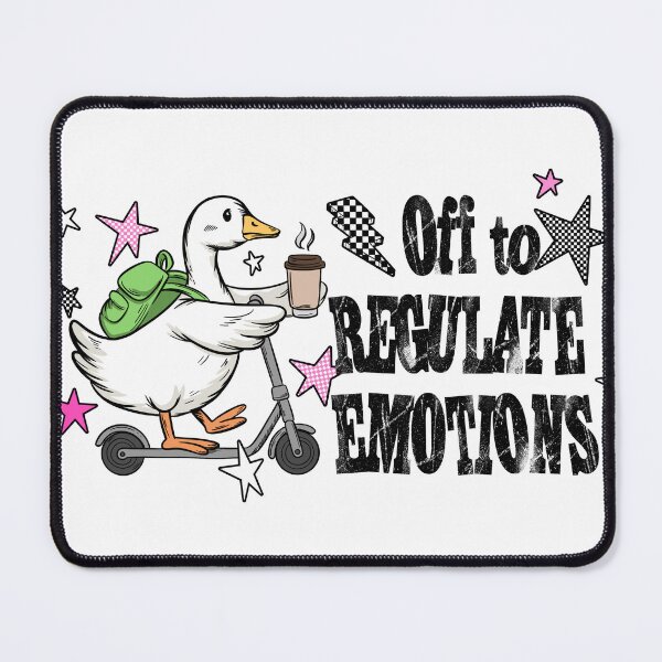 Item preview, Funny Duck Off to Regulate Emotions Mental Health Humor designed and sold by PrintWearDesign.