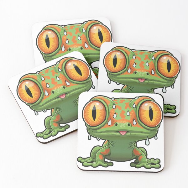 Item preview, Stressed Lizard, Panic, Bulging Eyes, Mascot designed and sold by PixelStudioBe.