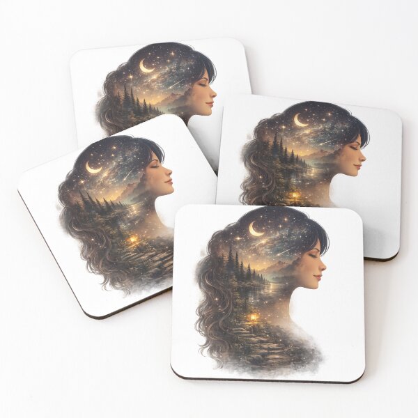 Item preview, Celestial Forest Mind – Mystic Nature Silhouette designed and sold by SamEmbersLiving.