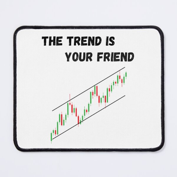 Item preview, The Trend Is Your Friend – Trading Candlestick Chart Design designed and sold by PXEpic.