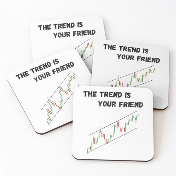 Item preview, The Trend Is Your Friend – Trading Candlestick Chart Design designed and sold by PXEpic.