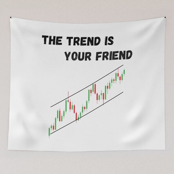 Item preview, The Trend Is Your Friend – Trading Candlestick Chart Design designed and sold by PXEpic.