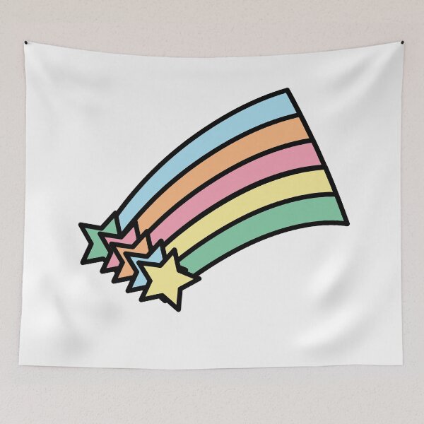 Item preview, Pastel Rainbow Shooting Stars Retro Aesthetic Design | Cute Celestial Kawaii Star Graphic designed and sold by ValeriesGallery.