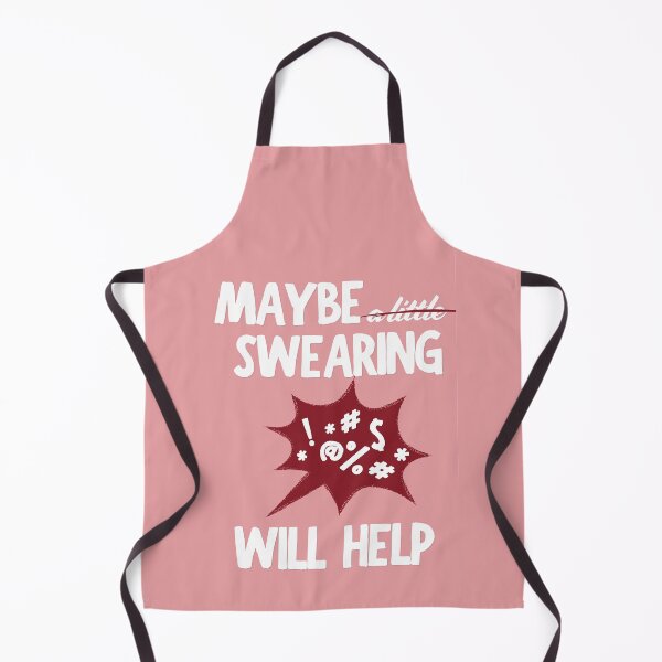 Item preview, Maybe Swearing Will Help (Pink-Maroon) designed and sold by MariePopPrints.