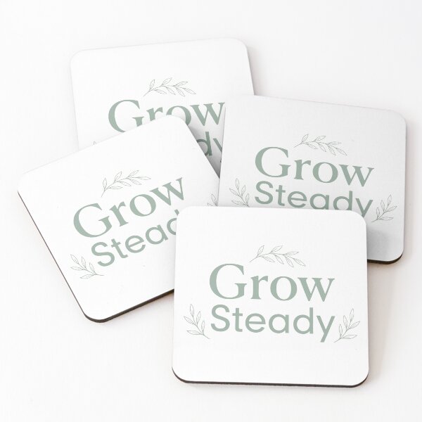 Item preview, Grow Steady Nature Inspired Typography Design designed and sold by JIKUMI STUDIO.