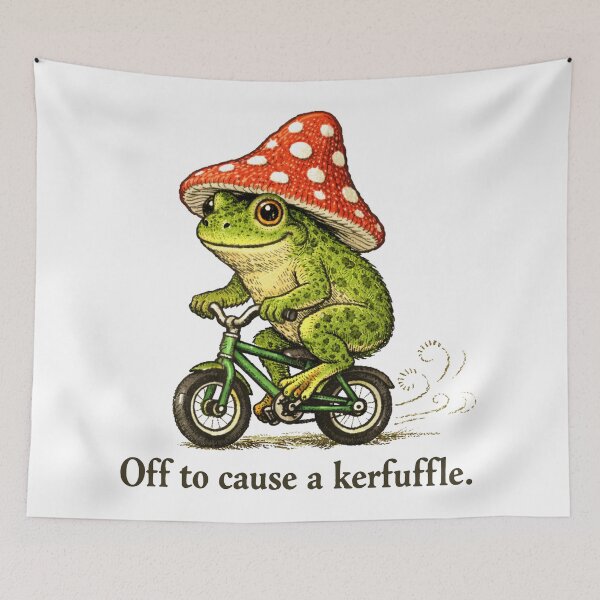 Item preview, Off To Cause A Kerfuffle Groundhog Funny Frog Meme designed and sold by will freed18.
