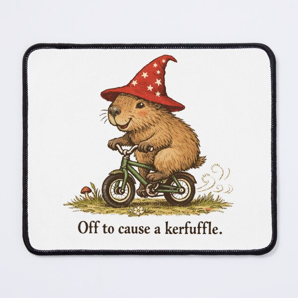Item preview, Off To Cause A Kerfuffle Groundhog Funny Capybara Meme designed and sold by will freed18.