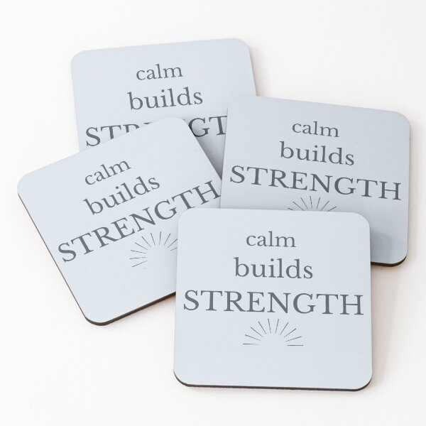 Item preview, Calm Builds Strength Minimalist Sun Design designed and sold by Minimalist Typography.
