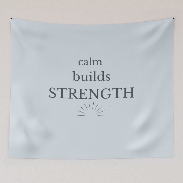 Item preview, Calm Builds Strength Minimalist Sun Design designed and sold by Minimalist Typography.