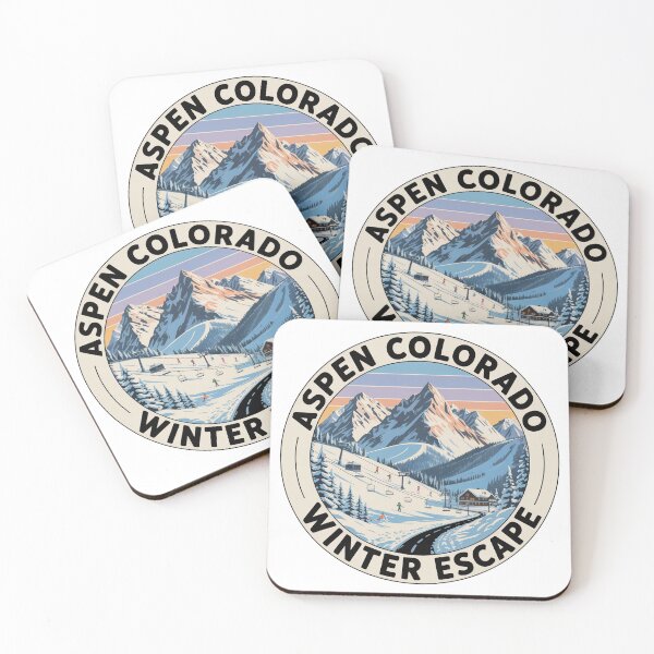 Item preview, Aspen Colorado Winter Escape Sticker – Vintage Ski Resort Rocky Mountains Design designed and sold by pod24.
