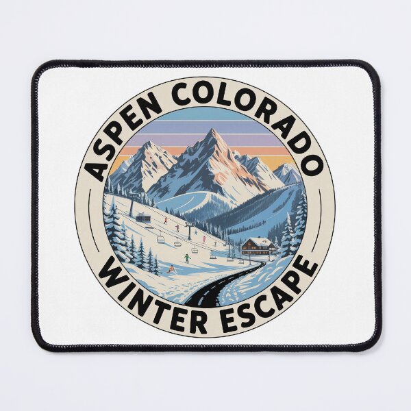 Item preview, Aspen Colorado Winter Escape Sticker – Vintage Ski Resort Rocky Mountains Design designed and sold by pod24.