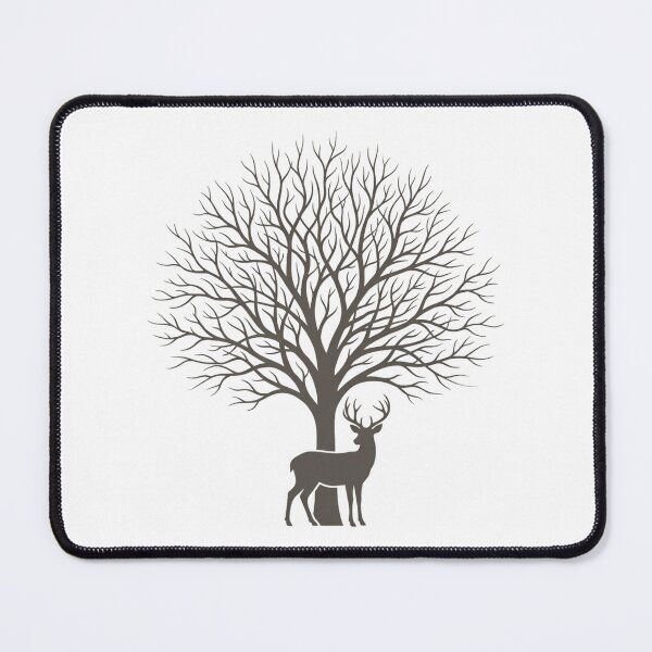 Item preview, Minimalist Deer Tree Silhouette nature minimalist line art designed and sold by chattsuede.