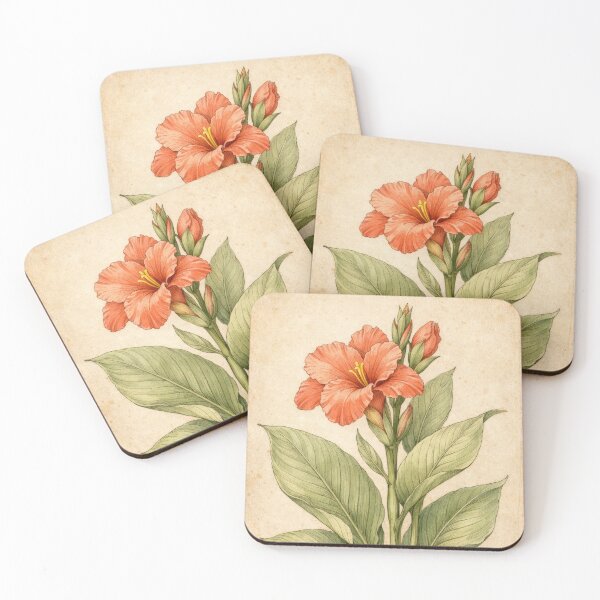 Item preview, Vintage Canna Lily Botanical Illustration - Antique Flower Print designed and sold by Darlin8888.