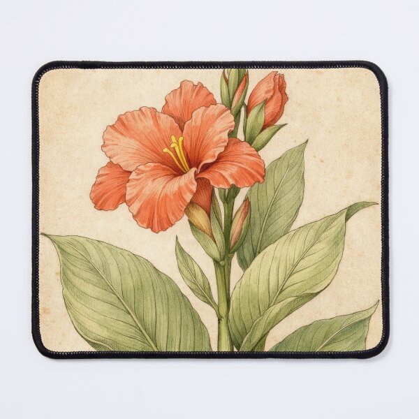 Item preview, Vintage Canna Lily Botanical Illustration - Antique Flower Print designed and sold by Darlin8888.