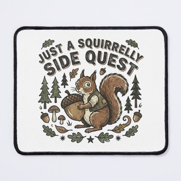Item preview, ADHD Squirrelly Side Quest Vintage Rustic Gamer Distraction designed and sold by chattsuede.