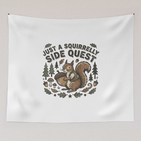 Item preview, ADHD Squirrelly Side Quest Vintage Rustic Gamer Distraction designed and sold by chattsuede.