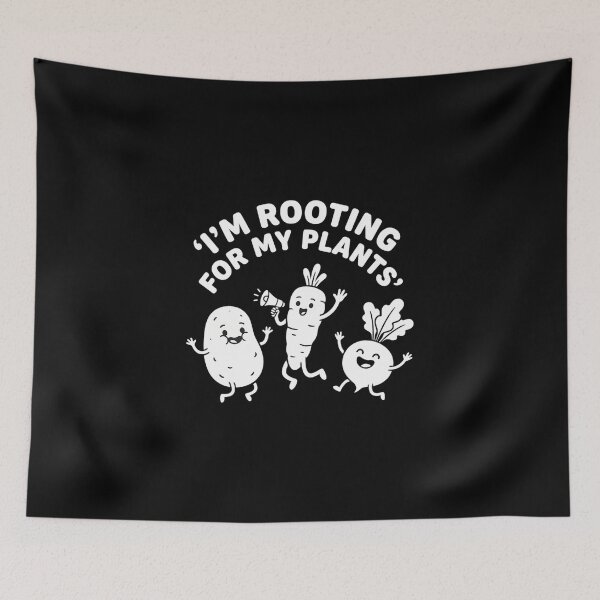 Item preview, Funny Rooting For My Plants Gardening cartoon whimsical flat vector designed and sold by chattsuede.