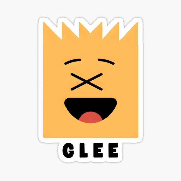 Cute Yellow Glee Character Cartoon Sticker