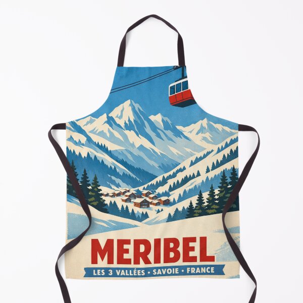 Item preview, Méribel Vintage Ski Travel Poster – French Alps Retro Resort Illustration designed and sold by supernova-tees.