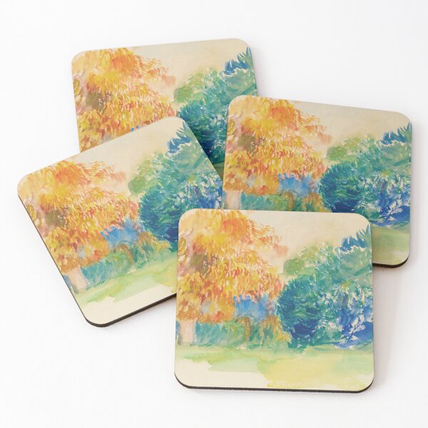 Item preview, Les Arbres by Pierre-Auguste Renoir: Impressionist Landscape Art Poster designed and sold by artofuniverse.