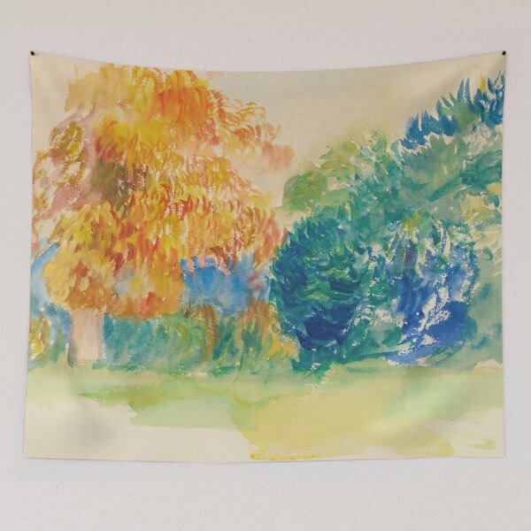 Item preview, Les Arbres by Pierre-Auguste Renoir: Impressionist Landscape Art Poster designed and sold by artofuniverse.