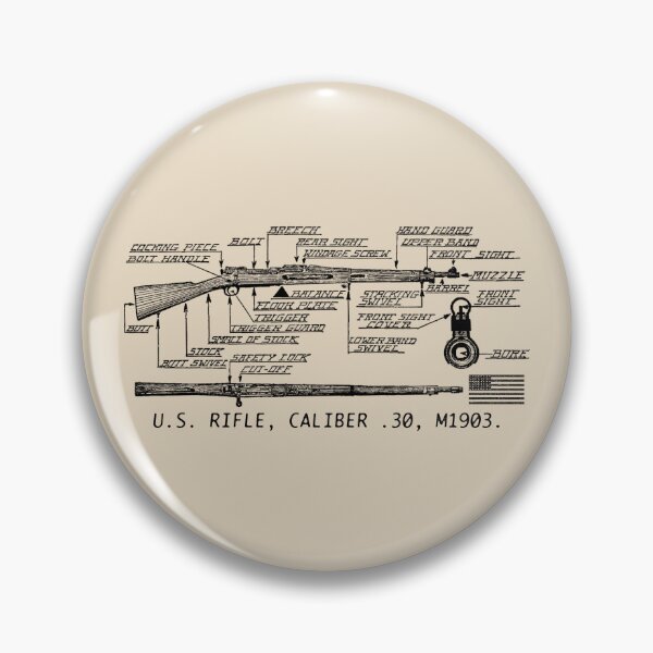 Item preview, U.S. Rifle, Caliber .30, M1903 WWII Rifle Info Diagram designed and sold by MilitaryMart.