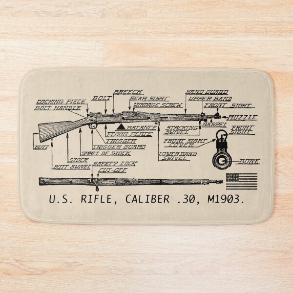 Item preview, U.S. Rifle, Caliber .30, M1903 WWII Rifle Info Diagram designed and sold by MilitaryMart.