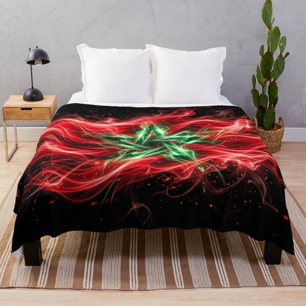 Item preview, Moroccan Flag Abstract Energy Smoke Art designed and sold by FUIRY .