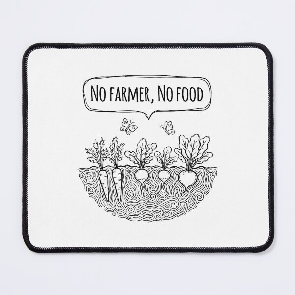 Item preview, No Farmer No Food Agricultural rustic bold graphic designed and sold by chattsuede.