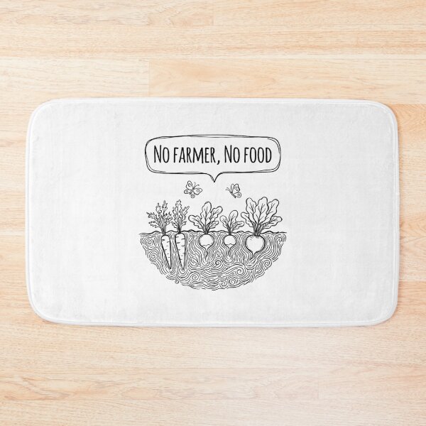 Item preview, No Farmer No Food Agricultural rustic bold graphic designed and sold by chattsuede.