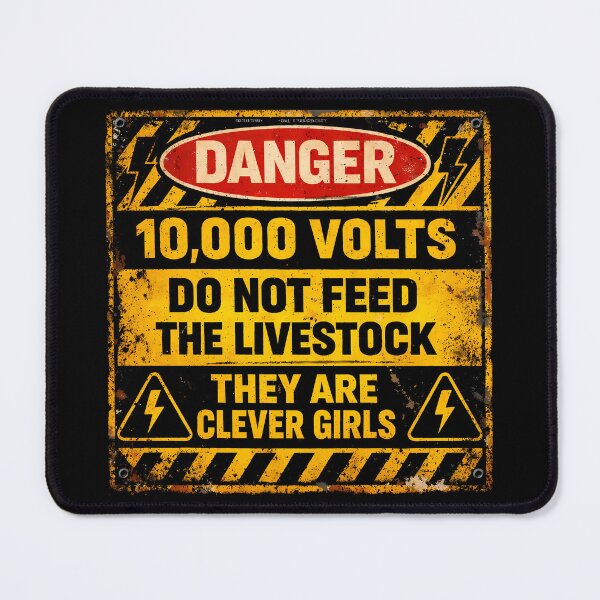 Item preview, Clever Girl High Voltage Safety Sign designed and sold by agearb.