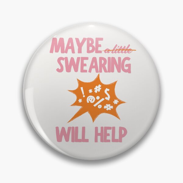 Item preview, Maybe Swearing Will Help (Pink-Orange) designed and sold by MariePopPrints.